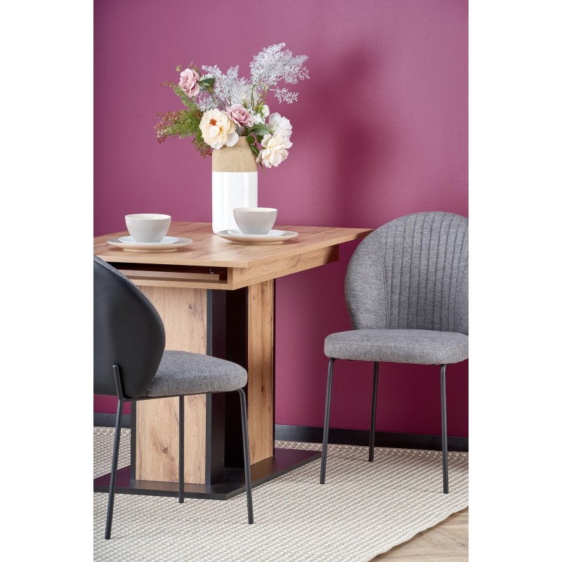 'DOLOMIT Extendable Wotan Oak Table - Black' 'DOLOMIT Extendable Wotan Oak Table - Black'