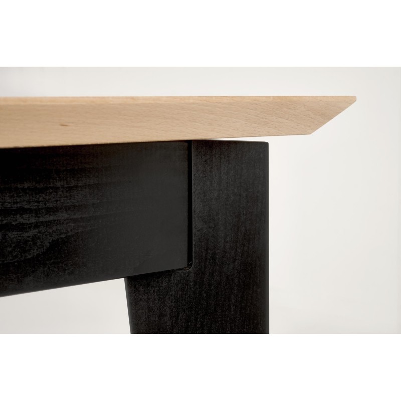 'EDMONDO Extendable Table in Natural Oak / Black' 'EDMONDO Extendable Table in Natural Oak / Black'