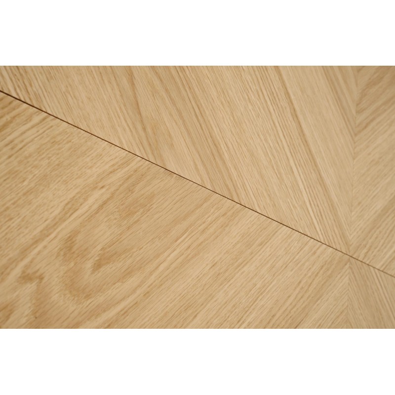 'EDMONDO Extendable Table in Natural Oak / Black' 'EDMONDO Extendable Table in Natural Oak / Black'