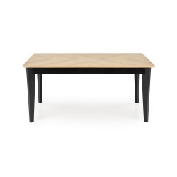 'EDMONDO Extendable Table in Natural Oak / Black' 'EDMONDO Extendable Table in Natural Oak / Black'