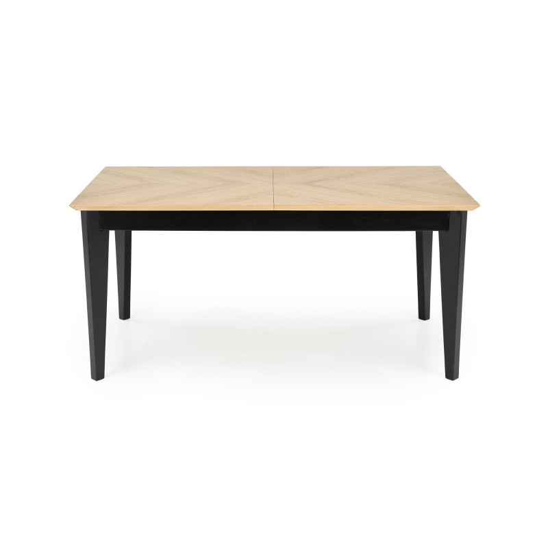 'EDMONDO Extendable Table in Natural Oak / Black' 'EDMONDO Extendable Table in Natural Oak / Black'
