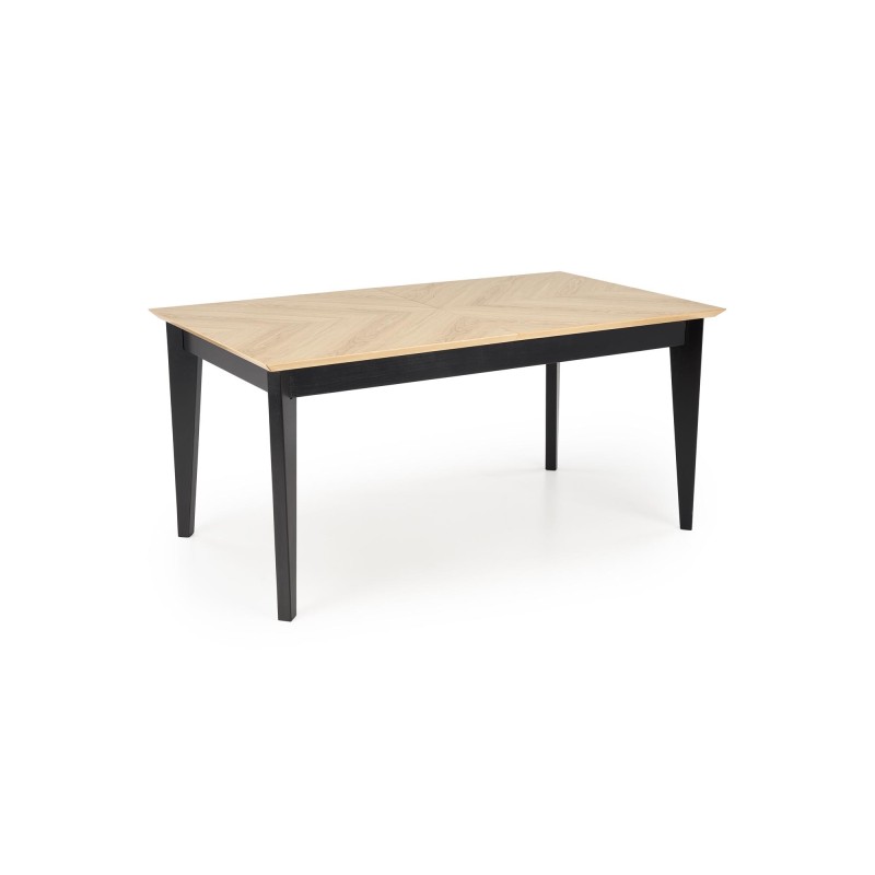 'EDMONDO Extendable Table in Natural Oak / Black' 'EDMONDO Extendable Table in Natural Oak / Black'