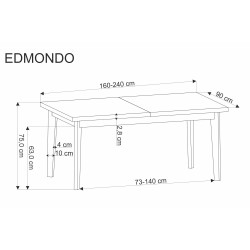 'EDMONDO Extendable Oak Table' 'EDMONDO Extendable Oak Table'