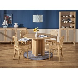 'ELEFANTE Round Oak Table Natural'