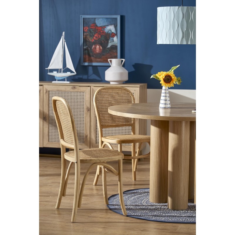 'ELEFANTE Round Oak Table Natural' 'ELEFANTE Round Oak Table Natural'