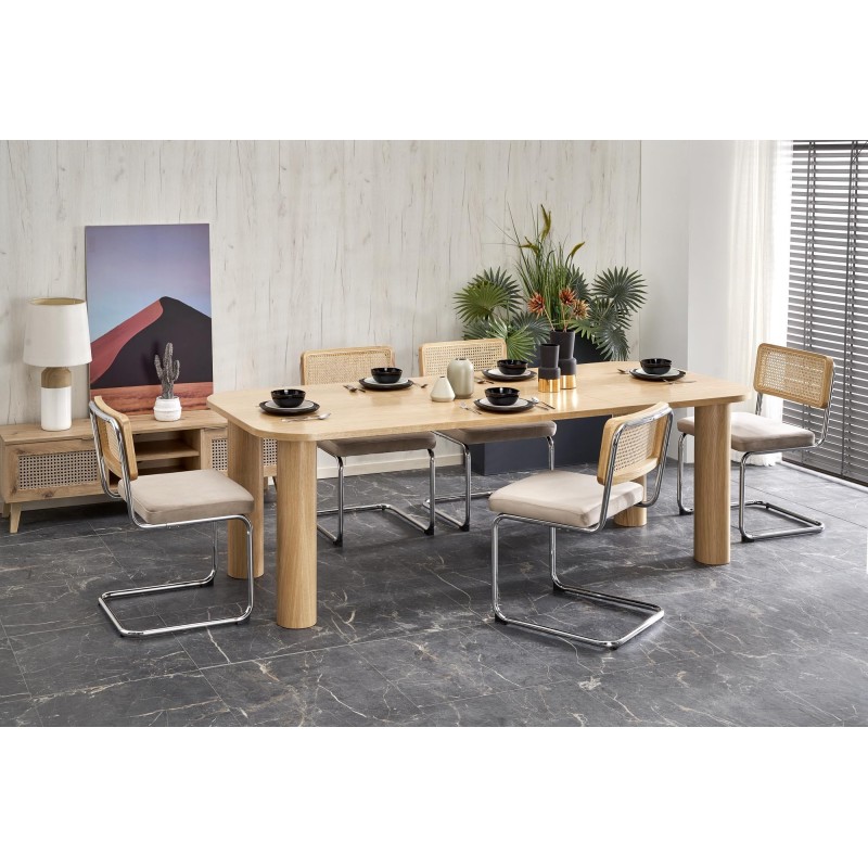'ELEFANTE RECTANGLE Extendable Table 160-240/100 Natural Oak' 'ELEFANTE RECTANGLE Extendable Table 160-240/100 Natural Oak'