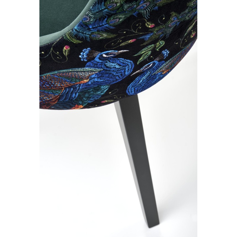 'ENDO Black Chair / Upholstery: BLUVEL 78' 'ENDO Black Chair / Upholstery: BLUVEL 78'