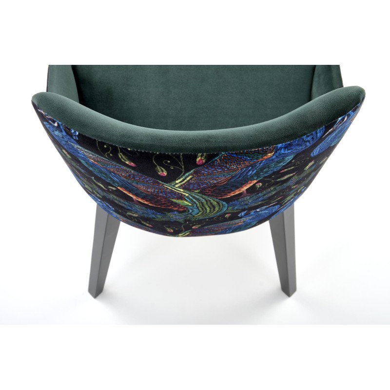 'ENDO Black Chair / Upholstery: BLUVEL 78' 'ENDO Black Chair / Upholstery: BLUVEL 78'