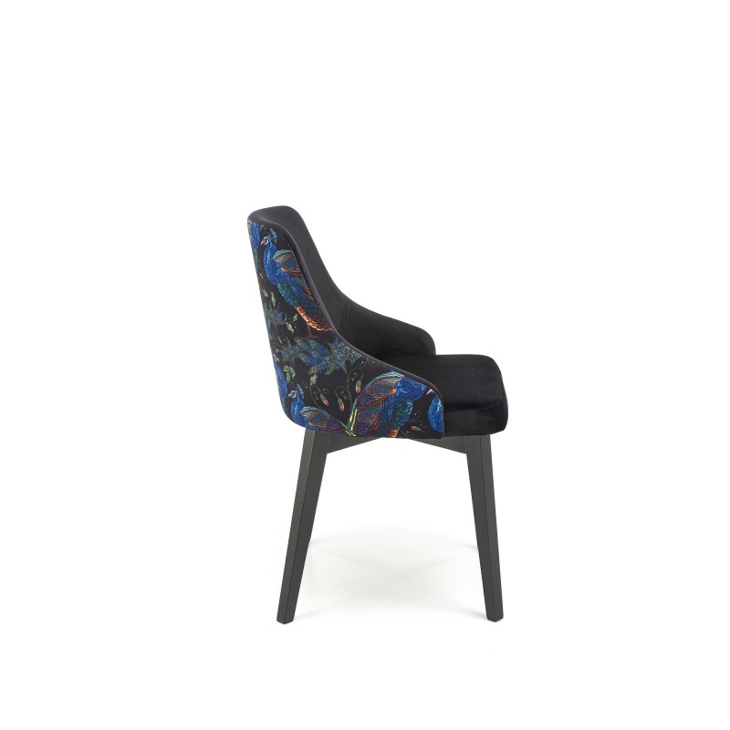 'ENDO Black Chair / Upholstery: BLUVEL 19' 'ENDO Black Chair / Upholstery: BLUVEL 19'