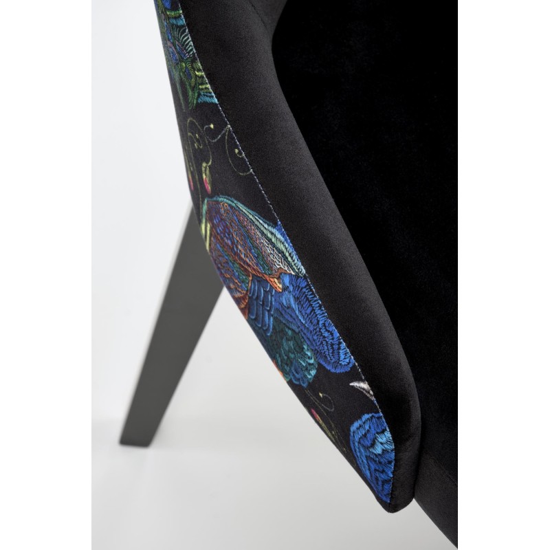 'ENDO Black Chair / Upholstery: BLUVEL 19' 'ENDO Black Chair / Upholstery: BLUVEL 19'