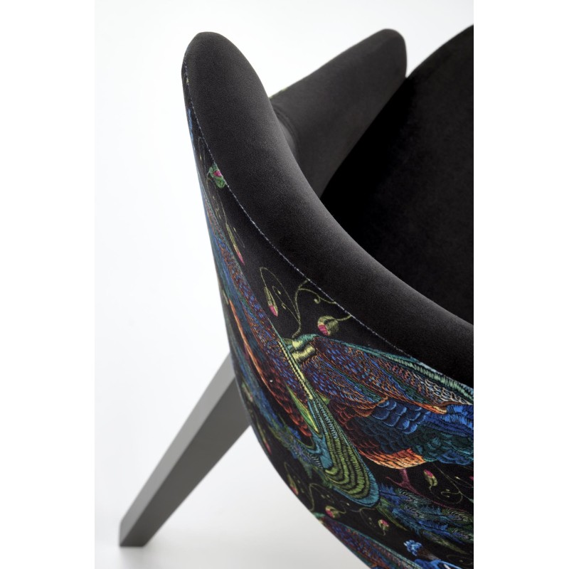 'ENDO Black Chair / Upholstery: BLUVEL 19' 'ENDO Black Chair / Upholstery: BLUVEL 19'