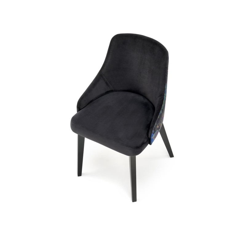 'ENDO Black Chair / Upholstery: BLUVEL 19' 'ENDO Black Chair / Upholstery: BLUVEL 19'
