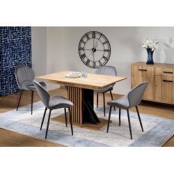 'FABIANO Extendable Table 135-175/85 cm Wotan Oak/Black' 'FABIANO Extendable Table 135-175/85 cm Wotan Oak/Black'