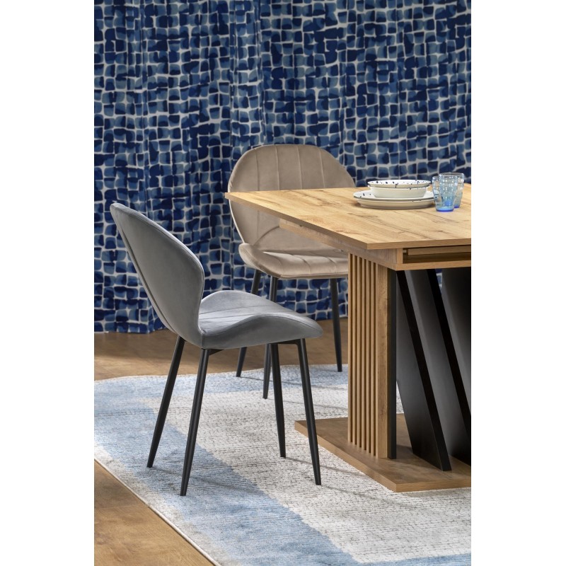 'FABIANO Extendable Table 135-175/85 cm Wotan Oak/Black' 'FABIANO Extendable Table 135-175/85 cm Wotan Oak/Black'