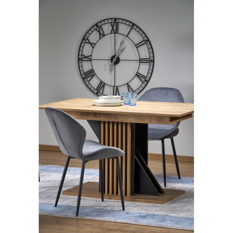'FABIANO Extendable Table 135-175/85 cm Wotan Oak/Black' 'FABIANO Extendable Table 135-175/85 cm Wotan Oak/Black'