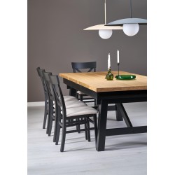 'FIESTA Extendable Table 200-280x100x77 cm Natural Oak/Black' 'FIESTA Extendable Table 200-280x100x77 cm Natural Oak/Black'