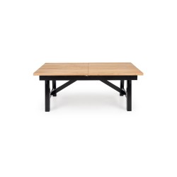 'FIESTA Extendable Table 200-280x100x77 cm Natural Oak/Black' 'FIESTA Extendable Table 200-280x100x77 cm Natural Oak/Black'