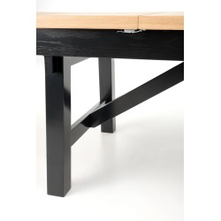 'FIESTA Extendable Table 200-280x100x77 cm Natural Oak/Black' 'FIESTA Extendable Table 200-280x100x77 cm Natural Oak/Black'