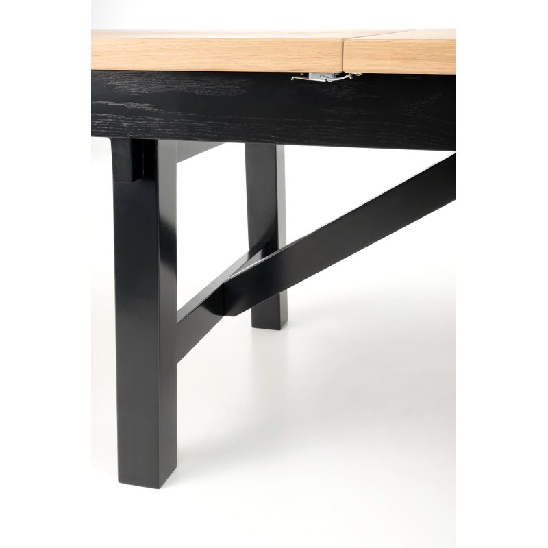 'FIESTA Extendable Table 200-280x100x77 cm Natural Oak/Black' 'FIESTA Extendable Table 200-280x100x77 cm Natural Oak/Black'