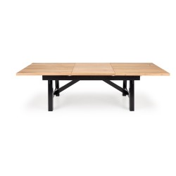 'FIESTA Extendable Table 200-280x100x77 cm Natural Oak/Black' 'FIESTA Extendable Table 200-280x100x77 cm Natural Oak/Black'