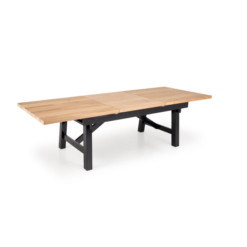 'FIESTA Extendable Table 200-280x100x77 cm Natural Oak/Black' 'FIESTA Extendable Table 200-280x100x77 cm Natural Oak/Black'