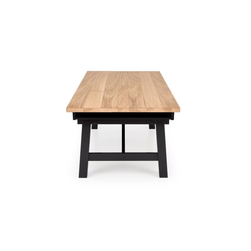 'FIESTA Extendable Table 200-280x100x77 cm Natural Oak/Black' 'FIESTA Extendable Table 200-280x100x77 cm Natural Oak/Black'