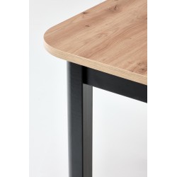FLORIAN stół rozkładany blat - dąb artisan, nogi - czarny (2p 1szt) FLORIAN stół rozkładany blat - dąb artisan, nogi - czarny (2p 1szt)