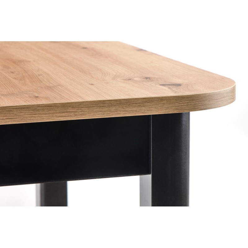 'FLORIAN Extendable Table Top - Artisan Oak, Legs - Black' 'FLORIAN Extendable Table Top - Artisan Oak, Legs - Black'
