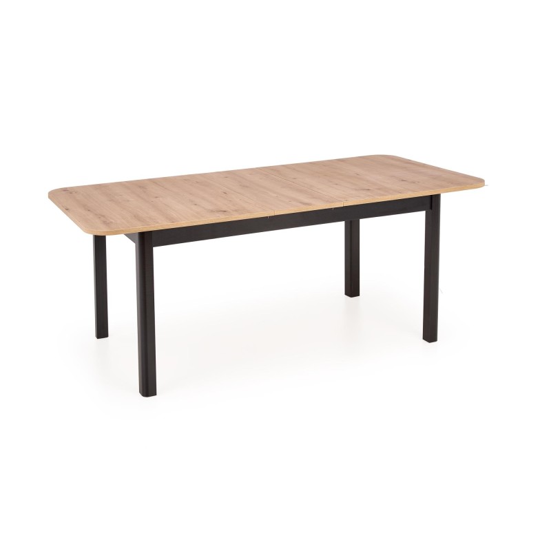 FLORIAN stół rozkładany blat - dąb artisan, nogi - czarny (2p 1szt) FLORIAN stół rozkładany blat - dąb artisan, nogi - czarny (2p 1szt)