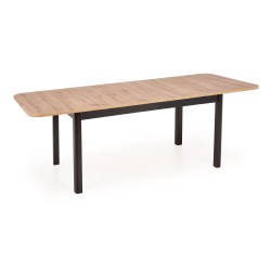 FLORIAN stół rozkładany blat - dąb artisan, nogi - czarny (2p 1szt) FLORIAN stół rozkładany blat - dąb artisan, nogi - czarny (2p 1szt)