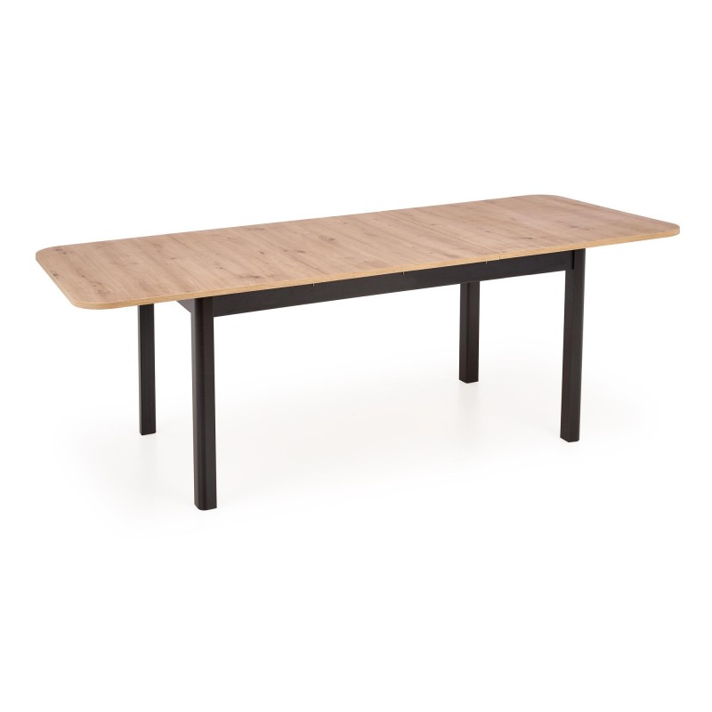 'FLORIAN Extendable Table Top - Artisan Oak, Legs - Black' 'FLORIAN Extendable Table Top - Artisan Oak, Legs - Black'