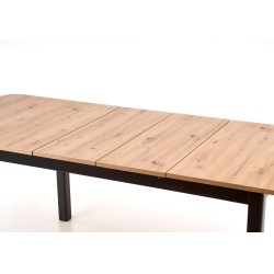 'FLORIAN Extendable Table Top - Artisan Oak, Legs - Black' 'FLORIAN Extendable Table Top - Artisan Oak, Legs - Black'