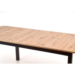 'FLORIAN Extendable Table Top - Artisan Oak, Legs - Black' 'FLORIAN Extendable Table Top - Artisan Oak, Legs - Black'