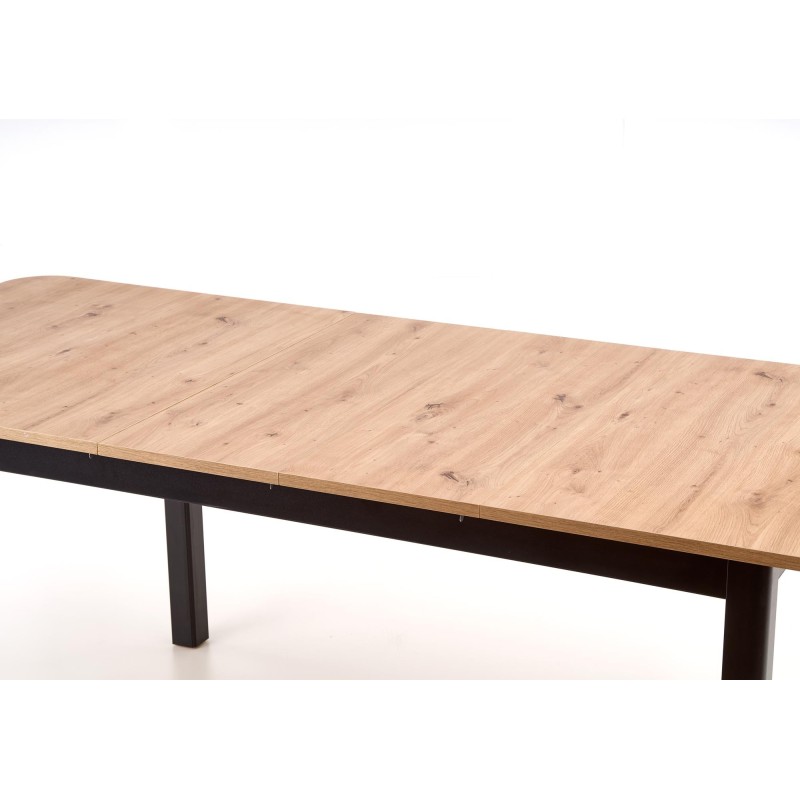 'FLORIAN Extendable Table Top - Artisan Oak, Legs - Black' 'FLORIAN Extendable Table Top - Artisan Oak, Legs - Black'