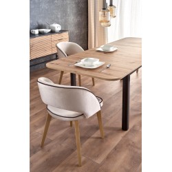 FLORIAN stół rozkładany blat - dąb artisan, nogi - czarny (2p 1szt) FLORIAN stół rozkładany blat - dąb artisan, nogi - czarny (2p 1szt)