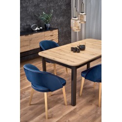 FLORIAN stół rozkładany blat - dąb artisan, nogi - czarny (2p 1szt) FLORIAN stół rozkładany blat - dąb artisan, nogi - czarny (2p 1szt)