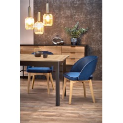 FLORIAN stół rozkładany blat - dąb artisan, nogi - czarny (2p 1szt) FLORIAN stół rozkładany blat - dąb artisan, nogi - czarny (2p 1szt)