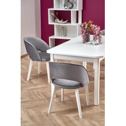 'FLORIAN Extendable Table Top - White, Legs - White' 'FLORIAN Extendable Table Top - White, Legs - White'
