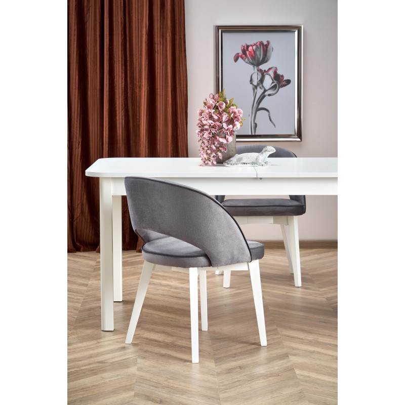 'FLORIAN Extendable Table Top - White, Legs - White' 'FLORIAN Extendable Table Top - White, Legs - White'