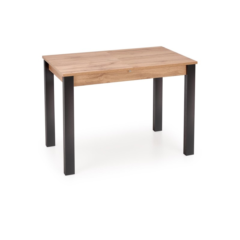 'GINO Extendable Table Top - Wotan Oak, Legs - Black' 'GINO Extendable Table Top - Wotan Oak, Legs - Black'