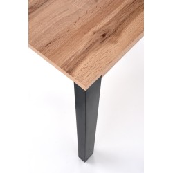 'GINO Extendable Table Top - Wotan Oak, Legs - Black' 'GINO Extendable Table Top - Wotan Oak, Legs - Black'