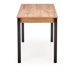 'GINO Extendable Table Top - Wotan Oak, Legs - Black' 'GINO Extendable Table Top - Wotan Oak, Legs - Black'