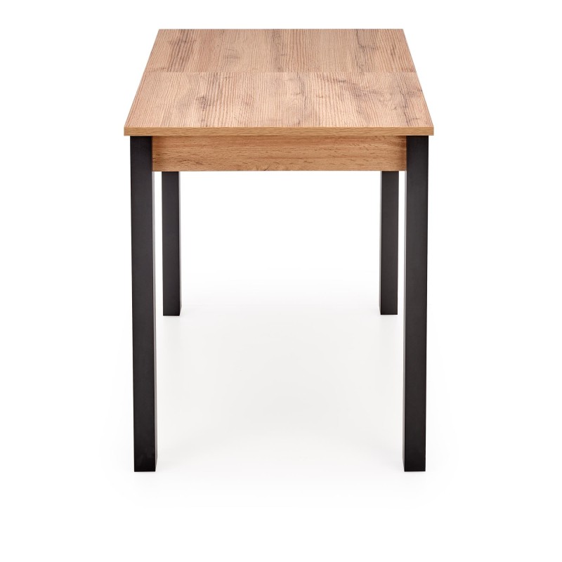 'GINO Extendable Table Top - Wotan Oak, Legs - Black' 'GINO Extendable Table Top - Wotan Oak, Legs - Black'