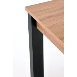 'GINO Extendable Table Top - Wotan Oak, Legs - Black' 'GINO Extendable Table Top - Wotan Oak, Legs - Black'