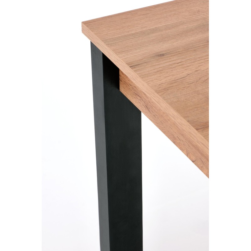 'GINO Extendable Table Top - Wotan Oak, Legs - Black' 'GINO Extendable Table Top - Wotan Oak, Legs - Black'