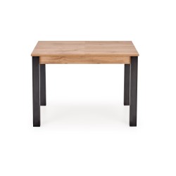'GINO Extendable Table Top - Wotan Oak, Legs - Black' 'GINO Extendable Table Top - Wotan Oak, Legs - Black'