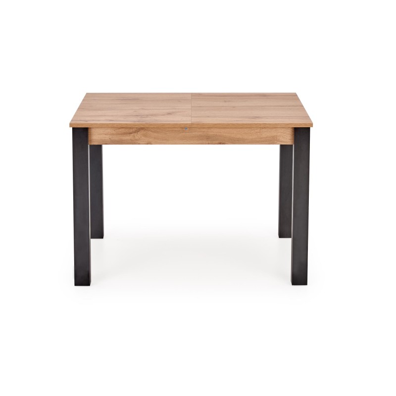 'GINO Extendable Table Top - Wotan Oak, Legs - Black' 'GINO Extendable Table Top - Wotan Oak, Legs - Black'