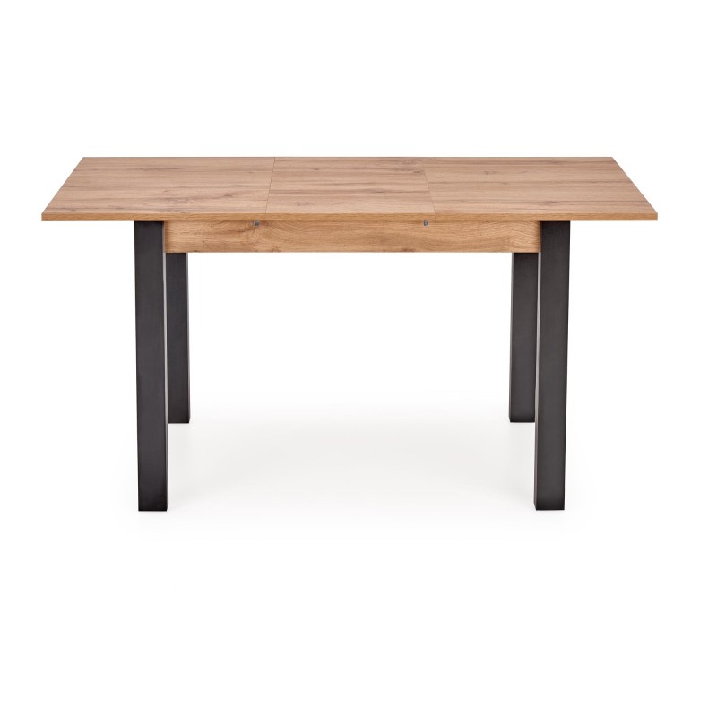 'GINO Extendable Table Top - Wotan Oak, Legs - Black' 'GINO Extendable Table Top - Wotan Oak, Legs - Black'