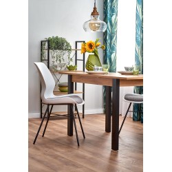 'GINO Extendable Table Top - Wotan Oak, Legs - Black' 'GINO Extendable Table Top - Wotan Oak, Legs - Black'