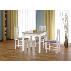 'GRACJAN Table in Sonoma Oak / White Color'